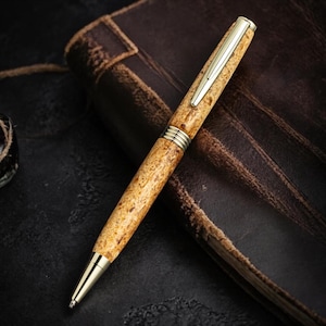 Handmade Amber Pen – Baltic Writing Pen, Refillable Ballpoint, Elegant Desk Gift