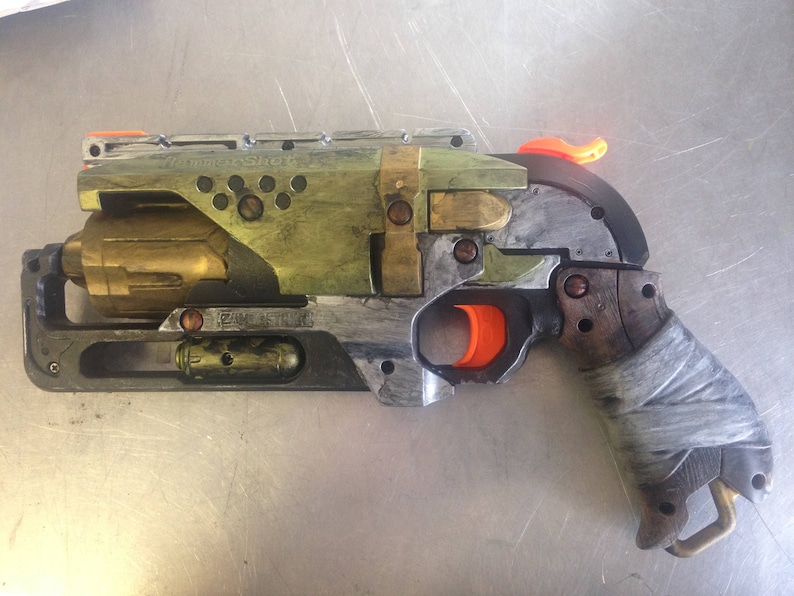 Custom Color Nerf Zombie Strike Hammershot Pistol Steampunk | Etsy