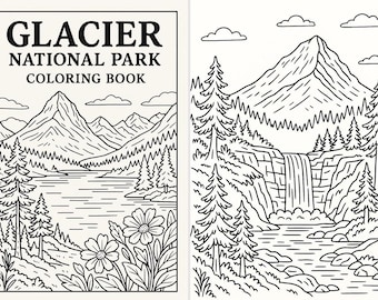 Glacier National Park Coloring Book – Printable PDF
