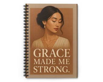 Cuaderno Grace Made Me Strong / Diario de rayas en espiral