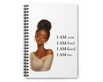 YO SOY Visto, Amado, Escuchado - Cuaderno espiral / Diario de afirmaciones