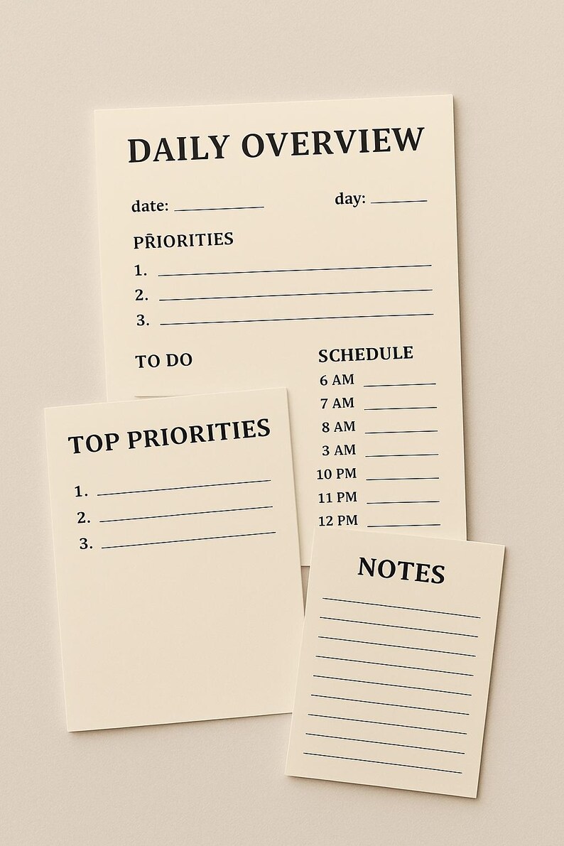 Beige Minimalist Daily Planner | Printable A4 US Letter (digital ...