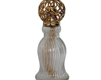 Lampe à huile pour diffuseur de parfum, diffuseur en verre transparent, tourbillon doré, Lampe Berger vintage