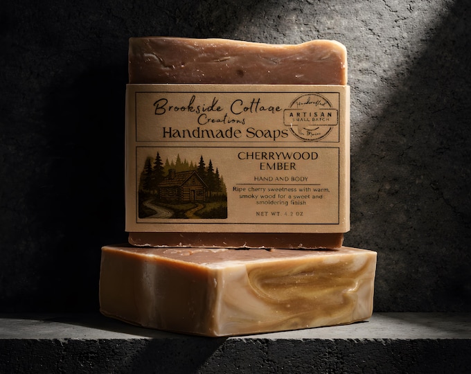 Handmade Woodsy cold process Soap Bar – Cherrywood Ember