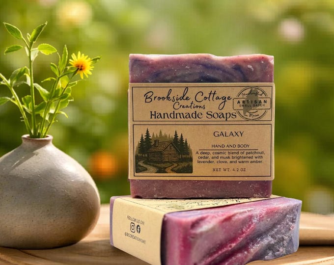 Handmade Galaxy Cold Process Soap Bar | Artisan Maine Made