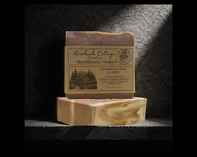 Handmade Woodsy cold process Soap Bar – Cherrywood Ember