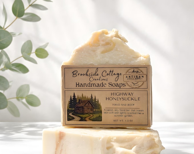 Handmade Honeysuckle Soap Bar - Highway Honeysuckle | Artisan Maine Soap