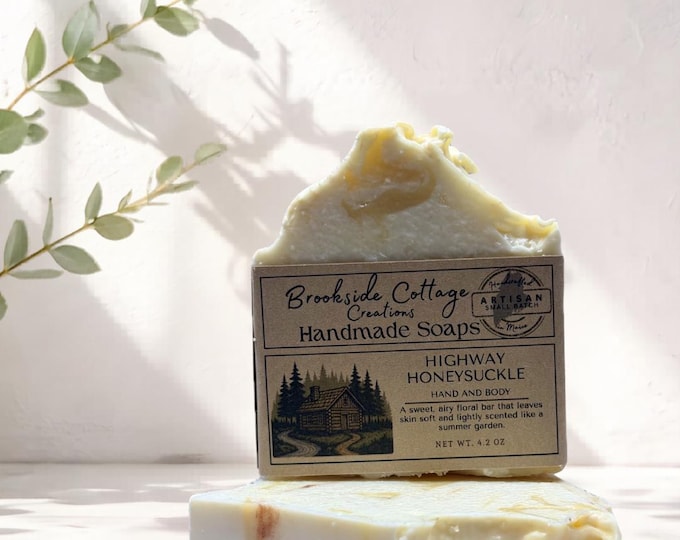 Handmade Honeysuckle Soap Bar - Highway Honeysuckle | Artisan Maine Soap