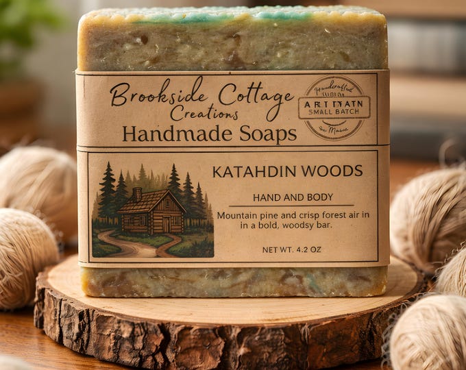 Handmade Mountain Pine - Katahdin Woods Soap Bar | Artisan Maine Soap