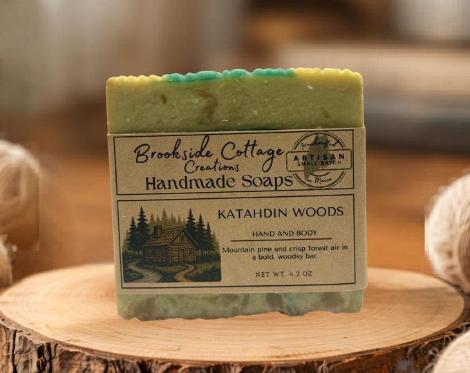 Handmade Mountain Pine - Katahdin Woods Soap Bar | Artisan Maine Soap