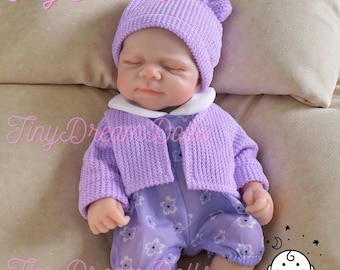 13inch Full Body Silicone Reborn Baby  –Handmade Lifelike Toddler Silicone Doll -can open mouth, Realistic Collectible Baby, Xmas Christmas