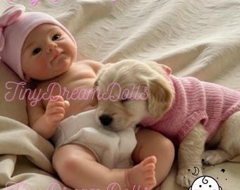 13 Inch Silicone Reborn Doll Pascale - Full Body Soft Solid Silicone Baby Girl - Open Mouth Newborn - Hand-Painted Lifelike Reborn Silicone