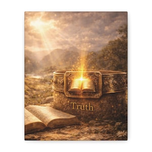 Belt of Truth Canvas Wall Art Christian Scripture Artwork, Ephesians 6:14