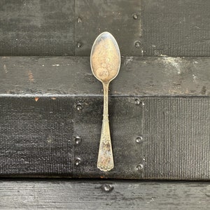 Vintage Tarnished Spoon with Elegant Filigree Design Antique Collectible Decor
