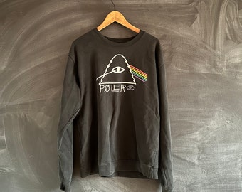 Rare Vintage Poler Stuff Sweatshirt rainbow all seeing eye psychedelic prism