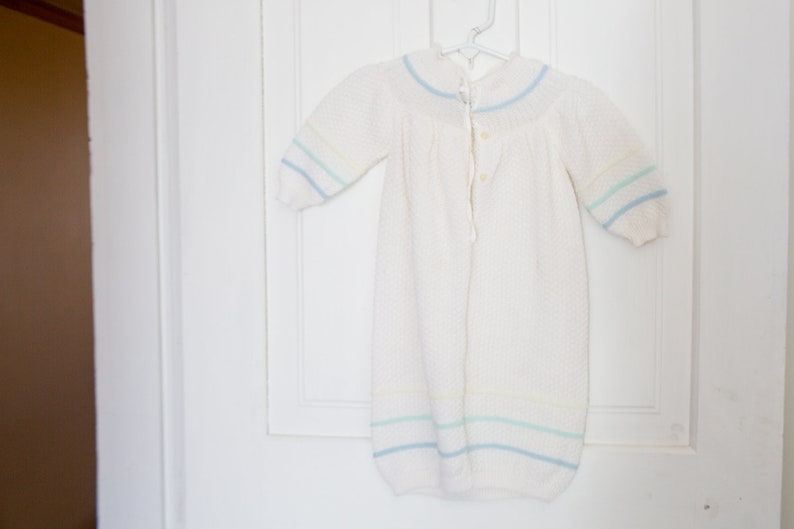 Vintage Baby Onesie Vintage Knit Onesie Newborn Bunting Made in Italy Atkins