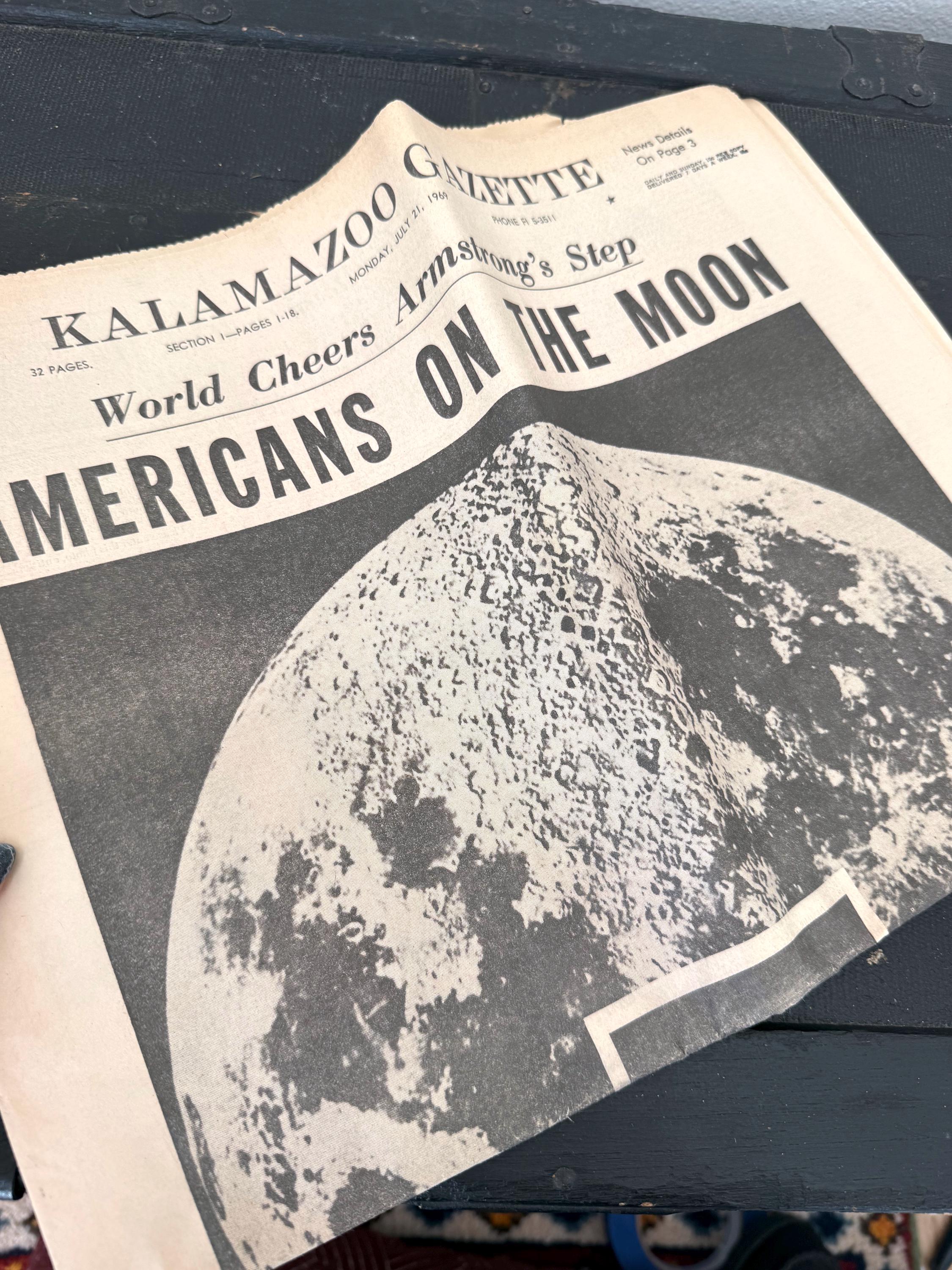 Nasa Moon Landing Vintage 1969 Newspaper - Etsy