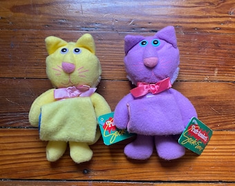 Vintage Hallmark, Purr-tenders, Sock-ems, Hop-purr, Cat, Dog, Bunny, Reversible, Plush, Soft, Toy, Figure, Vintage Plush, Stuffed Animal