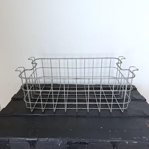Large Metal Wire Basket with Handles | Rustic Storage Basket | Farmhouse Home Decor