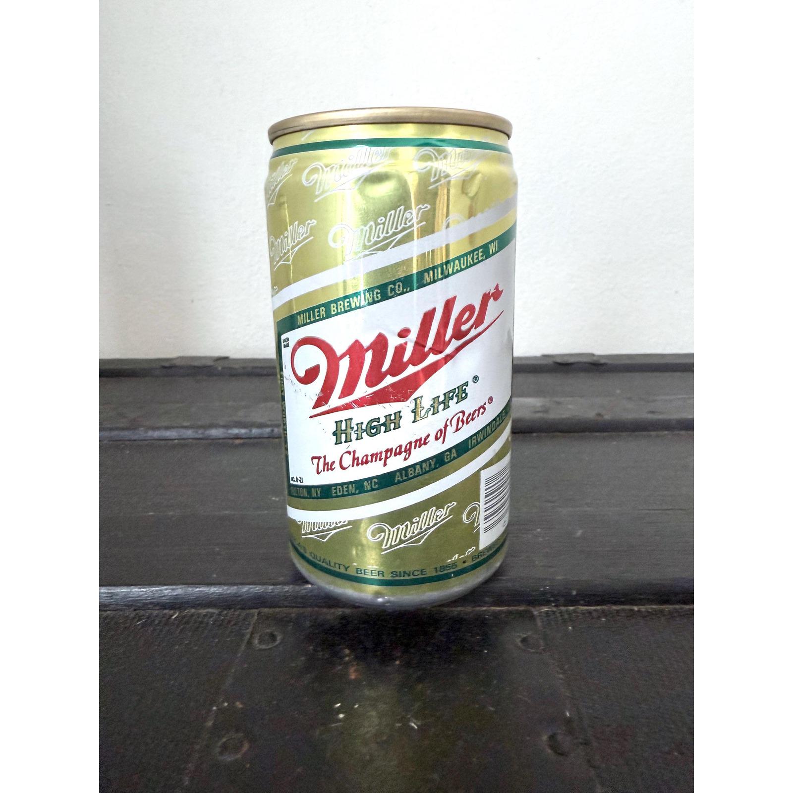ビンテージ ミラー ハイライフ ビール缶型コインバンク アルミ製貯金箱