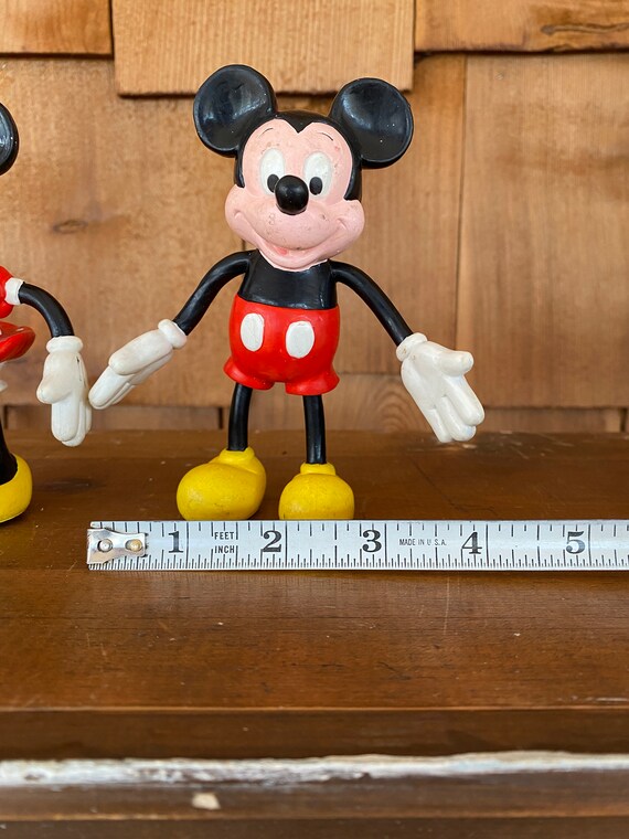Vintage Disney Mickey Mouse and Minnie Mouse Poseable Figure - Etsy