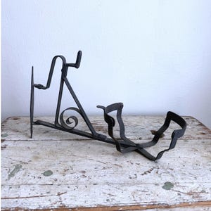 Soporte de pared de hierro fundido para lámpara de queroseno, decoración rústica reciclada