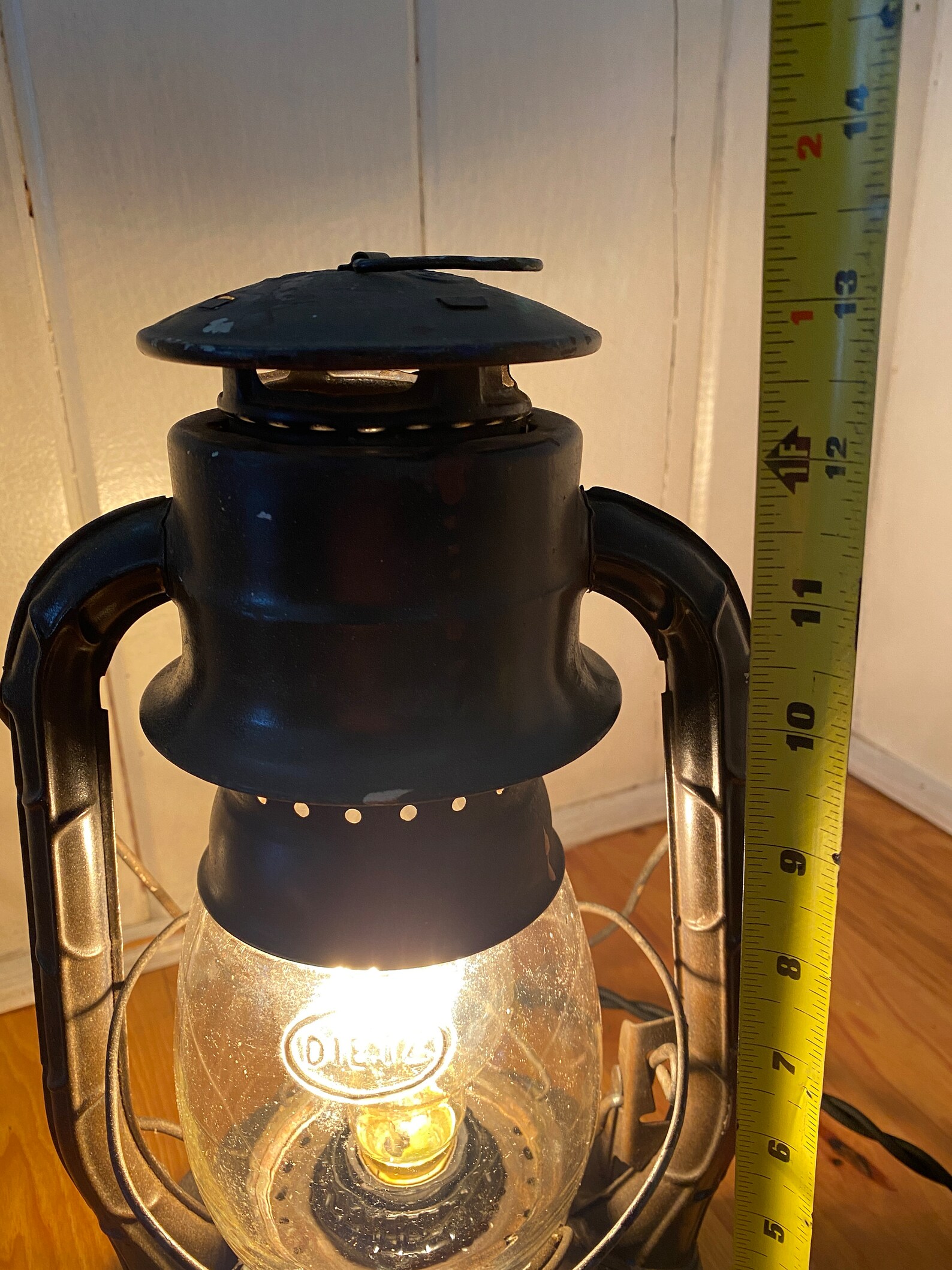 Patina Vintage Electric Lantern Light Edison Light Bulb Etsy