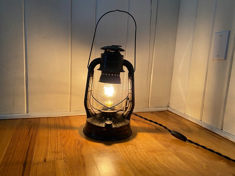 Patina Vintage Electric Lantern Light Edison Light Bulb Etsy