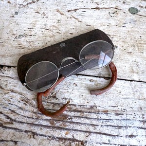 Antique Wire Rim Eyeglasses Vintage Oval Metal Frame Steampunk Glasses