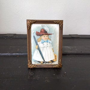 Antike Einkaufstageshandelskarte 1800s, 25-Cent-Werbedruck, verzierter Vintage-Rahmen, viktorianisches Ephemera