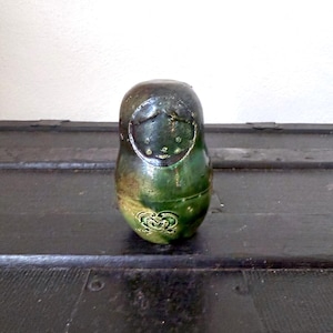 Vintage Molded Matryoshka Nesting Doll Figurine | Russian-Inspired Folk Art Decor