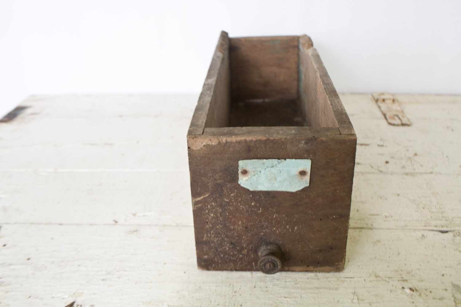 Vintage Wooden Drawer Small Storage Container Holder Etsy