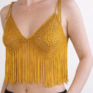 Boho Fringe Crochet Top Pattern – Adjustable Summer Festival Wear (PDF Pattern)