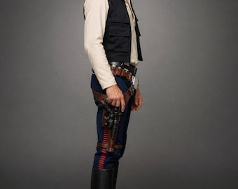 DISFRAZ DE HAN SOLO - Una Nueva Esperanza - Calidad Réplica - Chaqueta, Camisa + Pantalones - Perfecto para tu disfraz de Star Wars / Cosplay