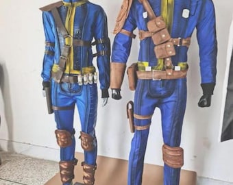 Costume da Vault fatto a mano per cosplay / Fallout Vault 33/101, cintura in pelle
