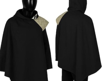 Mantello poncho Jedi di Cal Kestis - Mantello con cappuccio da sopravvissuto di Star Wars per cosplay