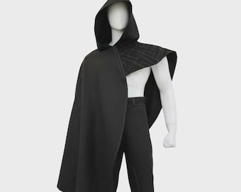 Traje de cosplay inspirado en Cal Kestis / Poncho, capa y pantalones de superviviente Jedi / Disfraz de capa con capucha de Star Wars