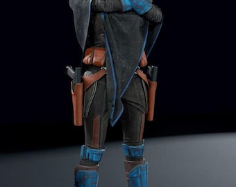 Costume cosplay di Bo-Katan Kryze / Tuta da pilota mandaloriana da donna / Abito da cacciatrice di taglie di Star Wars