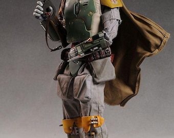 Costume di Boba Fett da L'Impero colpisce ancora: gilet, mantello e sigillo per il collo / Cosplay de L'Impero colpisce ancora / Tuta da cacciatore di taglie di Star Wars / Replica personalizzata