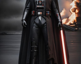 Costume cosplay di Darth Vader - Costume personalizzato da Signore dei Sith di Star Wars / Costume con armatura nera ispirato al film