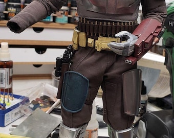 Disfraz de traje de vuelo marrón mandaloriano / Cosplay de Din Djarin / Traje de armadura de cazarrecompensas inspirado en Star Wars