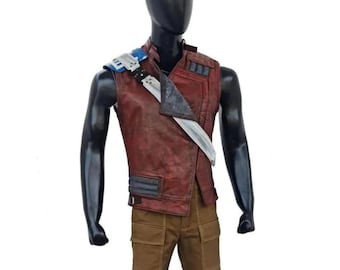 Costume Cosplay di Cal Kestis Jedi Survivor – Set completo di cinture in pelle, outfit fedele al gioco