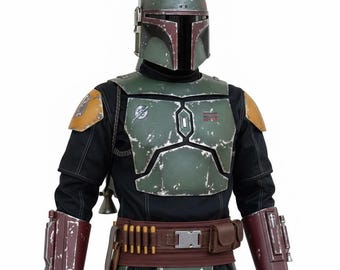 Bounty Hunter Flight Suit – Mythosaur Skirt & Holster Belt | Movie Inspired Sci-Fi Mandalorian Style Costume Boba Fett Inspired