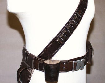 Western Cowboy Vintage Gürtel Ammo Loops Lederhalfter .22 .357 .38 .44 .45
