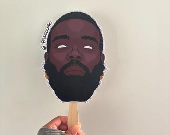 Custom Hand Fan | Custom Big Head Fan | Event Fan | Personalized Party Fan