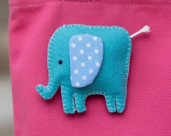 Minimalistische blaue Elefant Filz Brosche für Mama, handgemachte wunderliche Tier Pin Geschenk für Sie