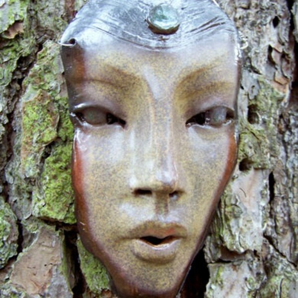The Enlightened One, A Ceramic Wall Mask
