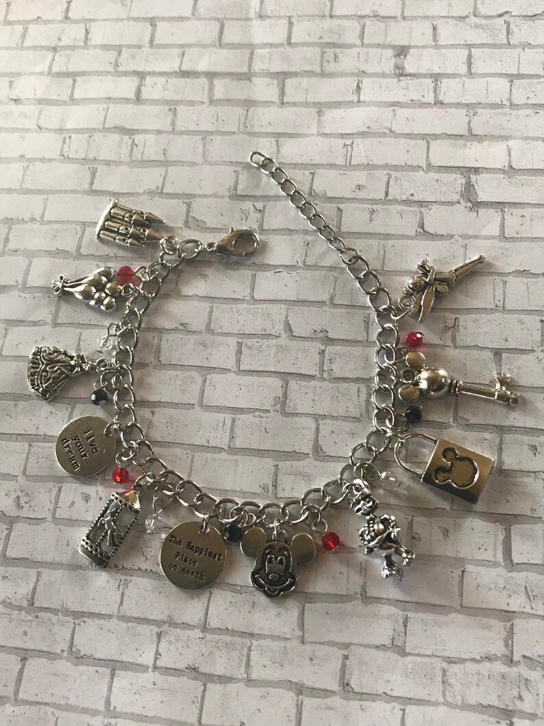 Disneyland Disneyworld Inspired Loaded Charm Bracelet Etsy