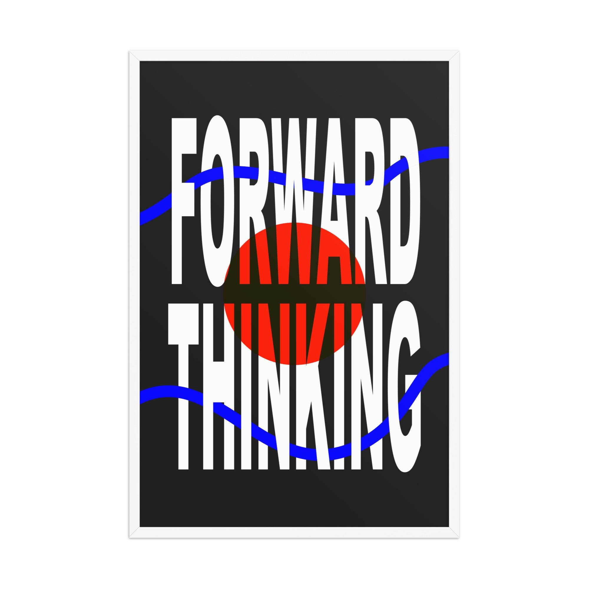 Forward Thinking Typography Art Print, Brutalist Design (digital ...