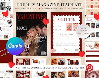 Couples Magazine Canva Template, Romantic Gift (Digital Download)